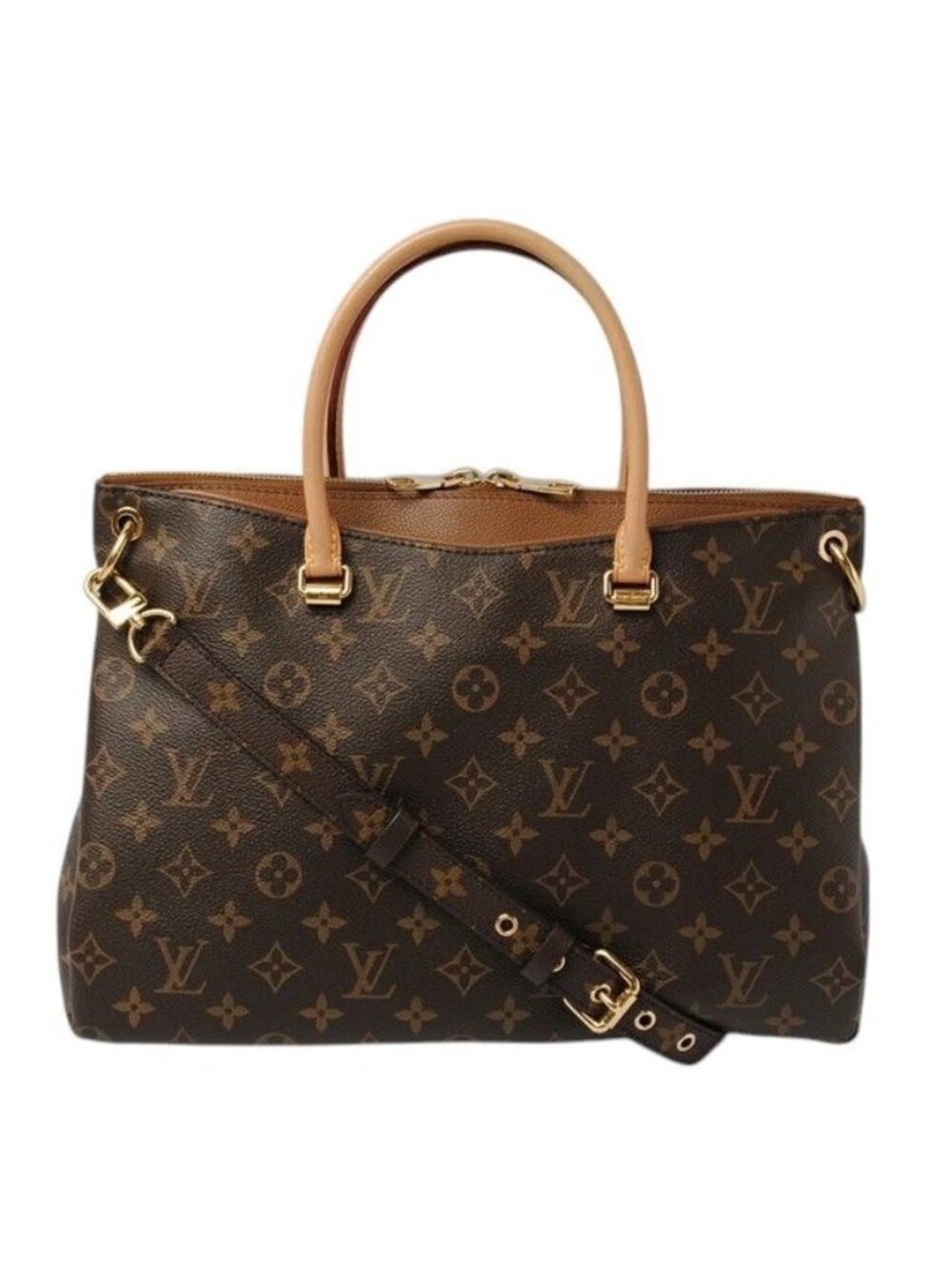 Louis Vuitton Tote Bag Pallas Monogram Shoulder Strap Included 2-Way